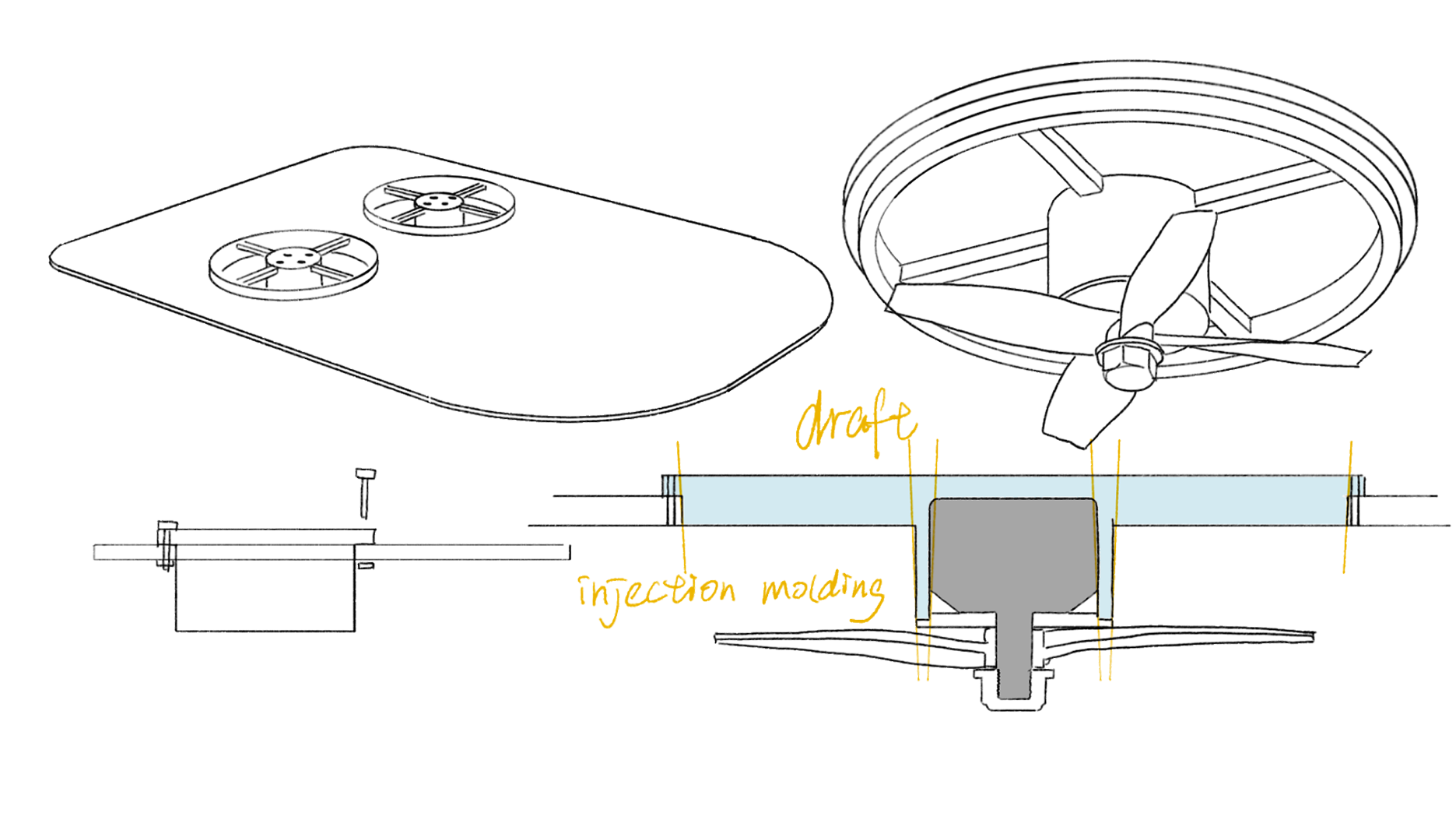 Original fan and body construction study
